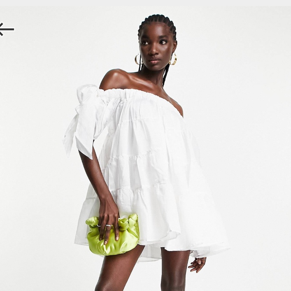 ASOS white babydoll dress